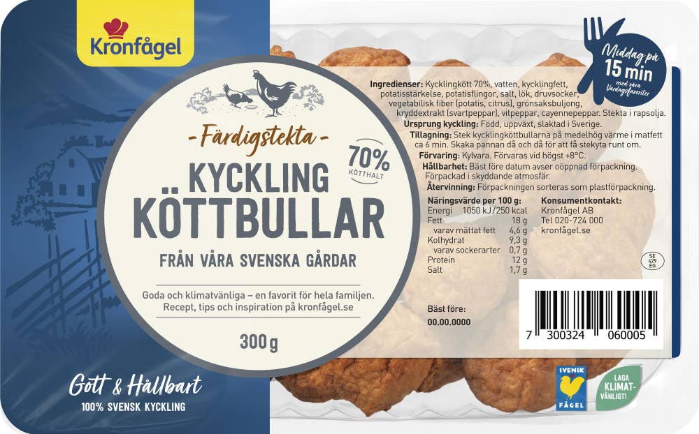 Kronfågel Kycklingköttbullar