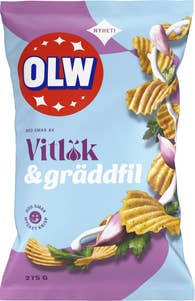 OLW Chips Vitlök & Gräddfil