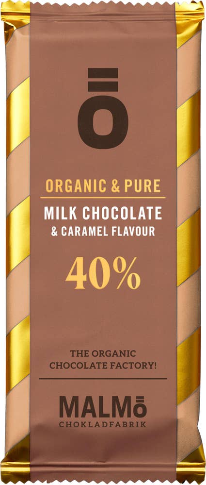 Malmö Chokladfabrik Choklad Caramel 40% EKO 55g Malmö Chokladfabrik
