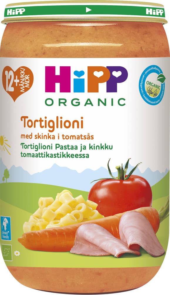 Hipp Tortiglioni med Skinka & Tomatsås 12M EKO