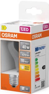 Osram LED Normal E27 470lm (40W) Klar