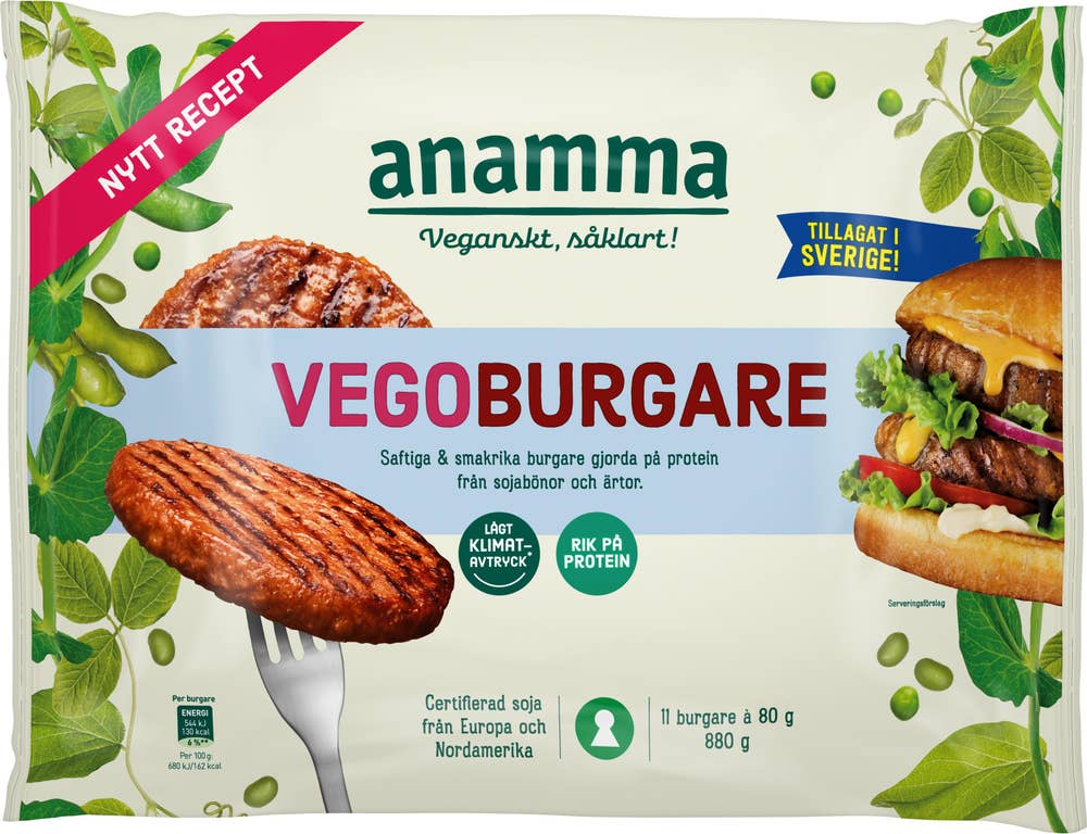 Vegoburgare Frysta