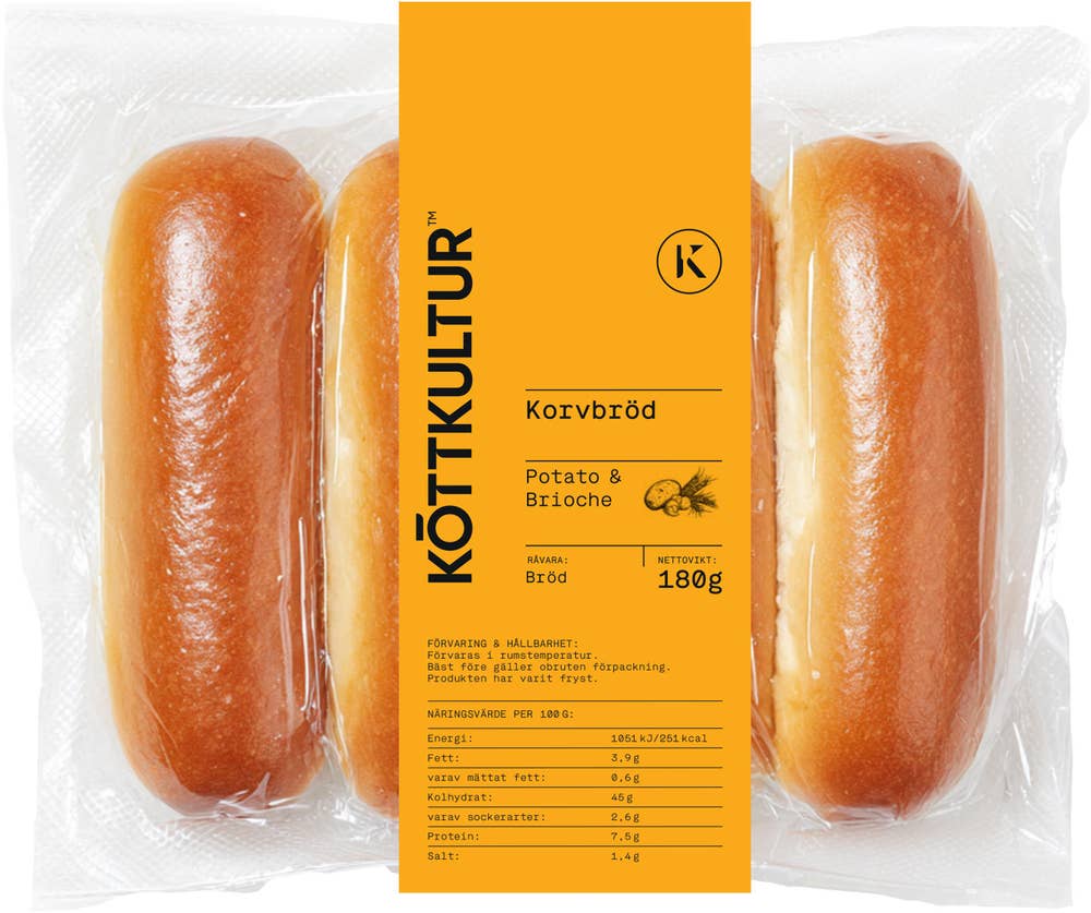 Köttkultur Korvbröd Potatis & Brioche Fryst