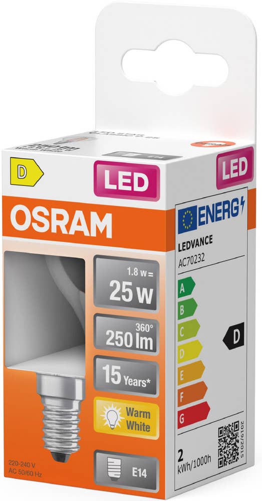 Osram LED Klot E14 250lm (25W) Klar