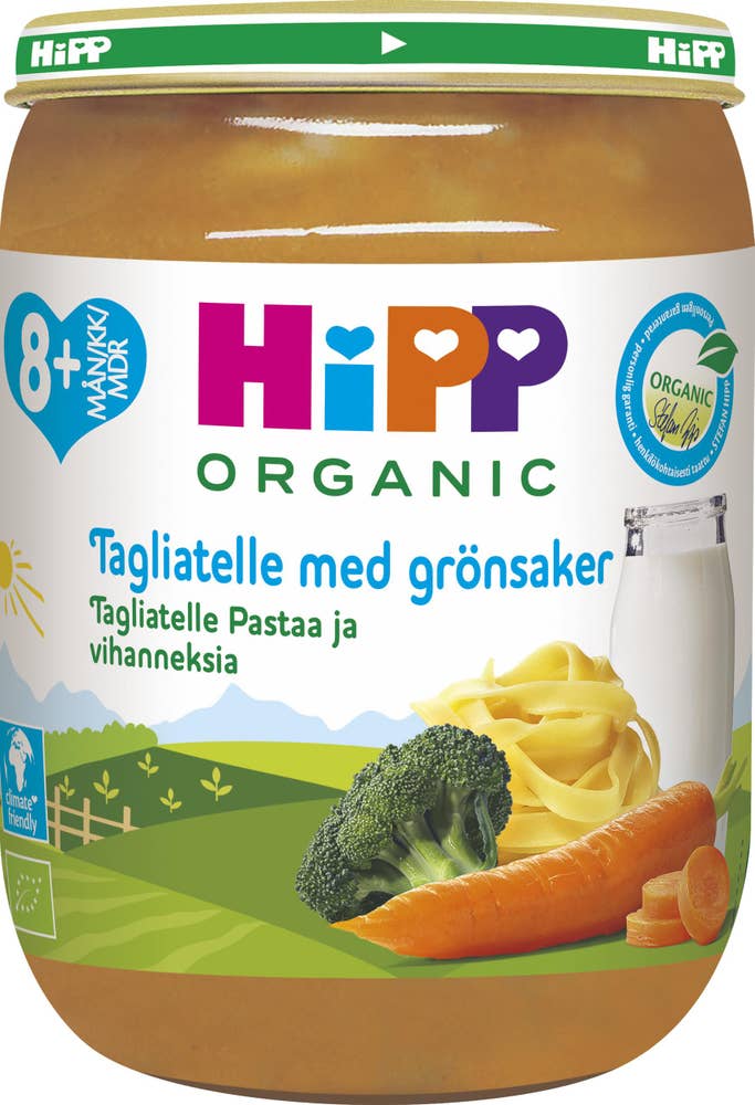 Hipp Barnmat Tagliatelle & Grönsaker 8M EKO