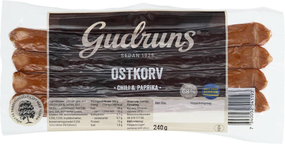 Gudruns Ostkorv Chili & Paprika 4-p