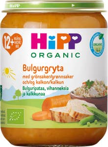 Hipp Bulgur med Grönsaker & Kalkon 12M