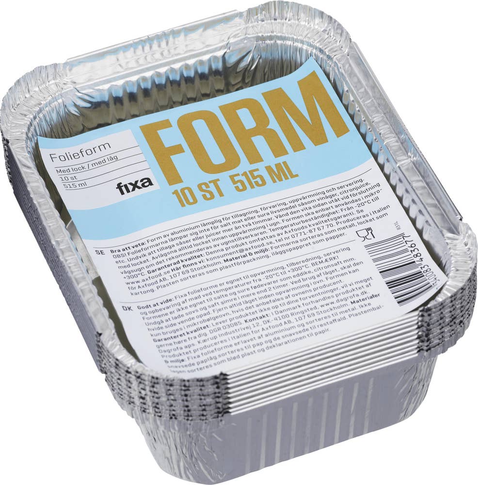 Fixa Aluminiumform med Lock 515ml