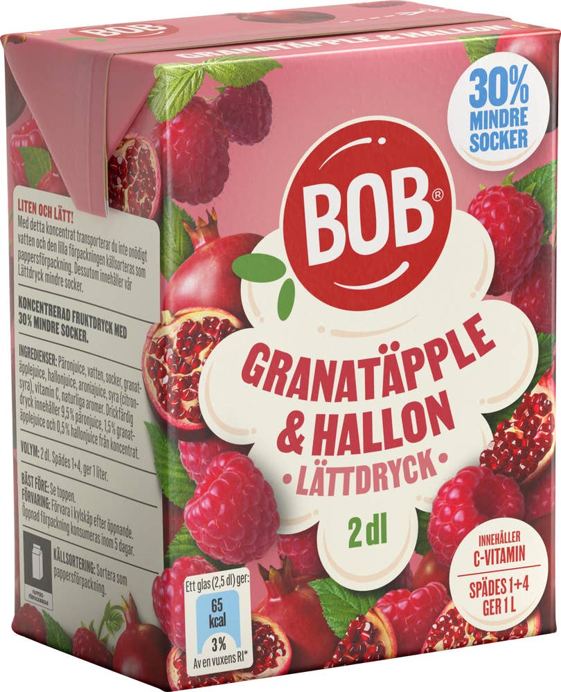 Lättdryck Granatäpple & Hallon Koncentrat
