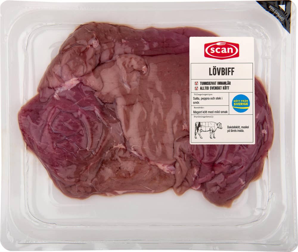 Scan Lövbiff av Nötinnanlår
