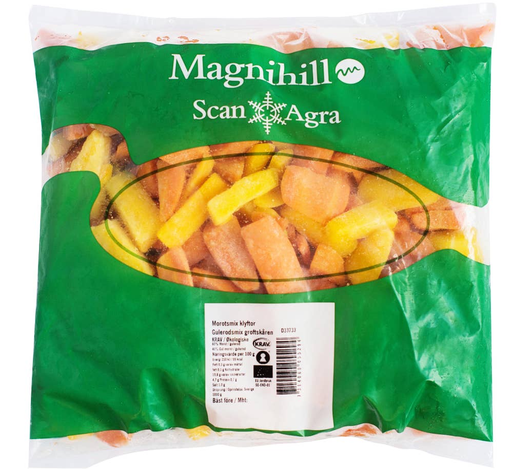 Magnihill Morotsmix Klyftor Fryst EKO/KRAV 1kg