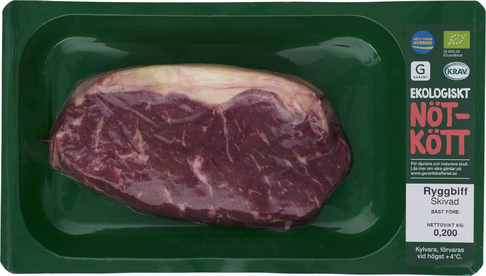 Garant Eko Ryggbiff Skivad KRAV/EKO