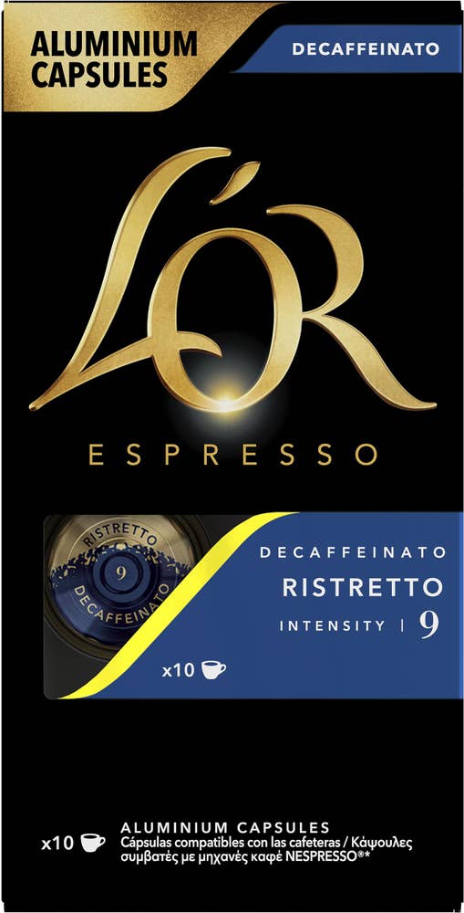L'Or Ristretto Decaffeinato 9 Kaffekapslar