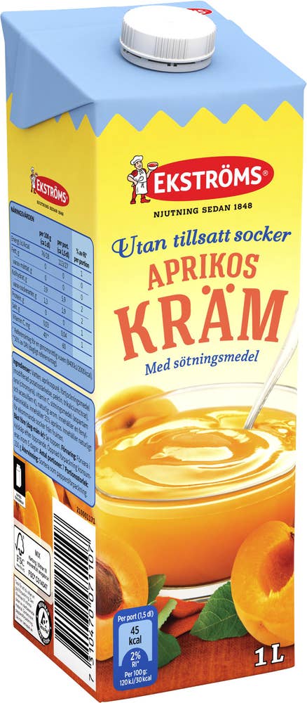 Ekströms Aprikoskräm Utan Tillsatt Socker