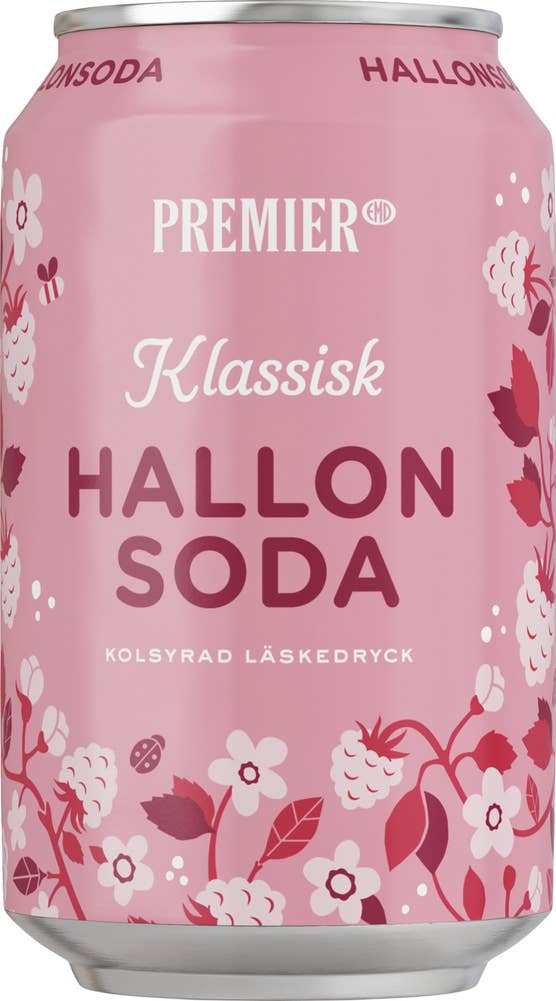 Premier Hallonsoda 33cl Premier