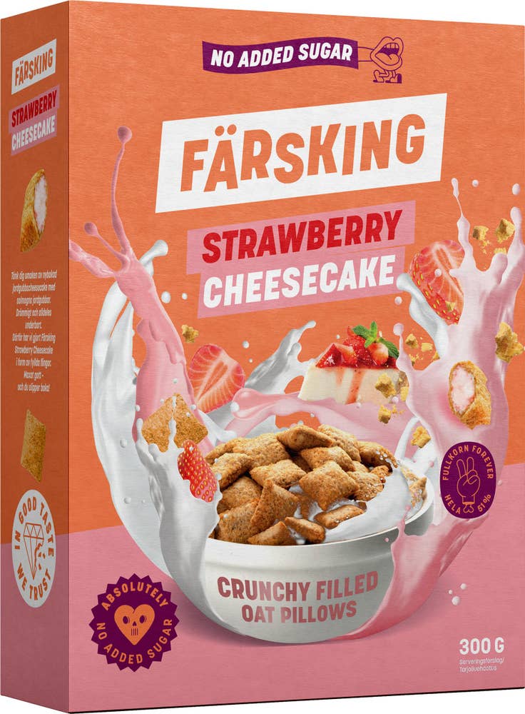 Färsking Flingor Strawberry Cheesecake