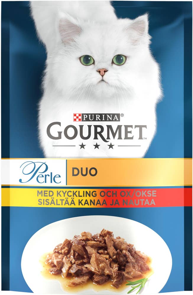 GOURMET Kyckling/Oxkött Kattmat