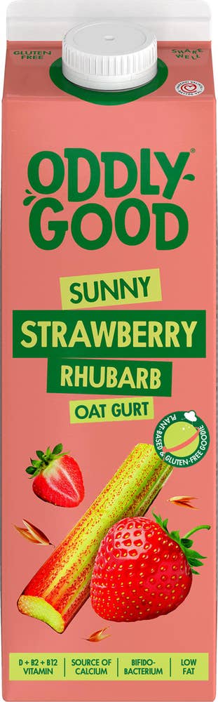 Oddlygood® Havregurt Jordgubb & Rabarber Glutenfri