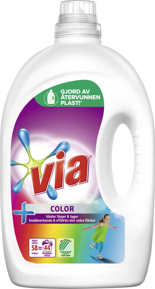 Via Flytande Tvättmedel Color 2,32L Via