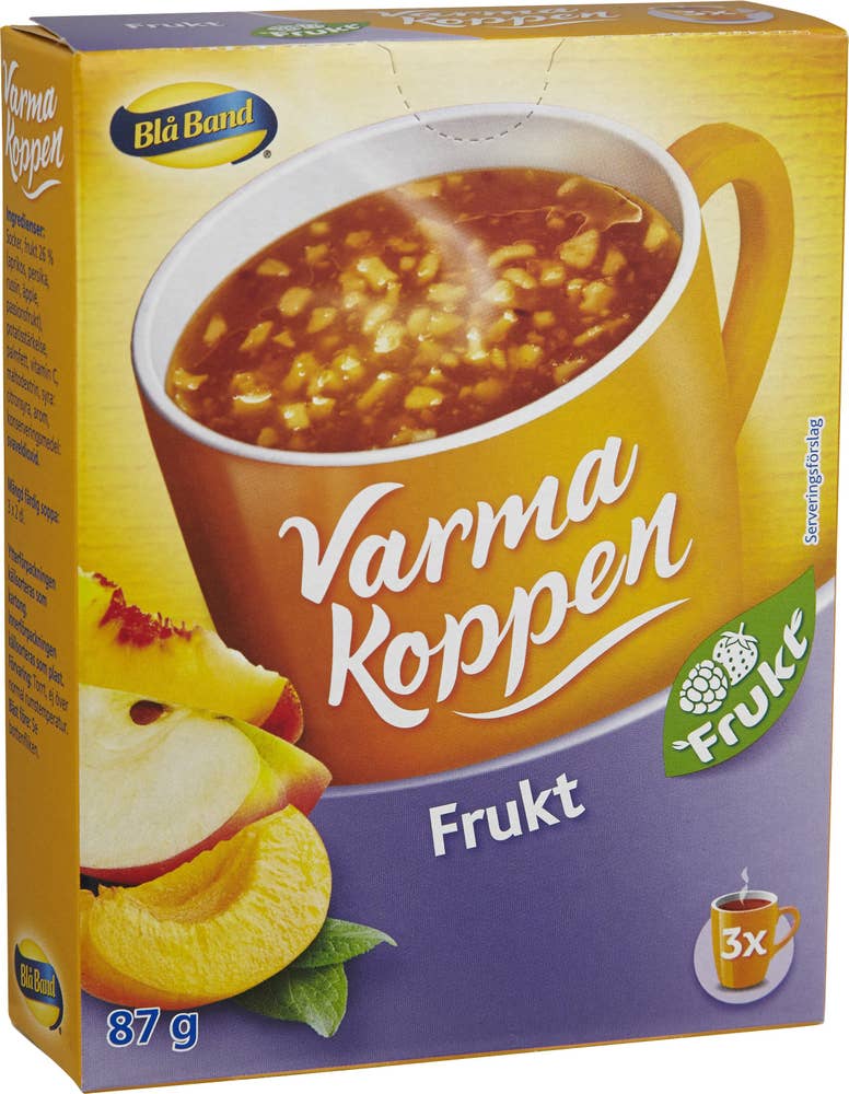 Blå Band Soppa Frukt 3x Varma Koppen Blå Band