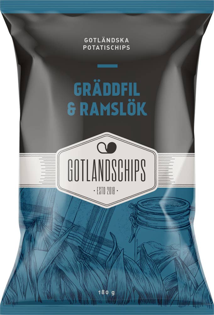 Gotlandschips Chips Gräddfil & Ramslök