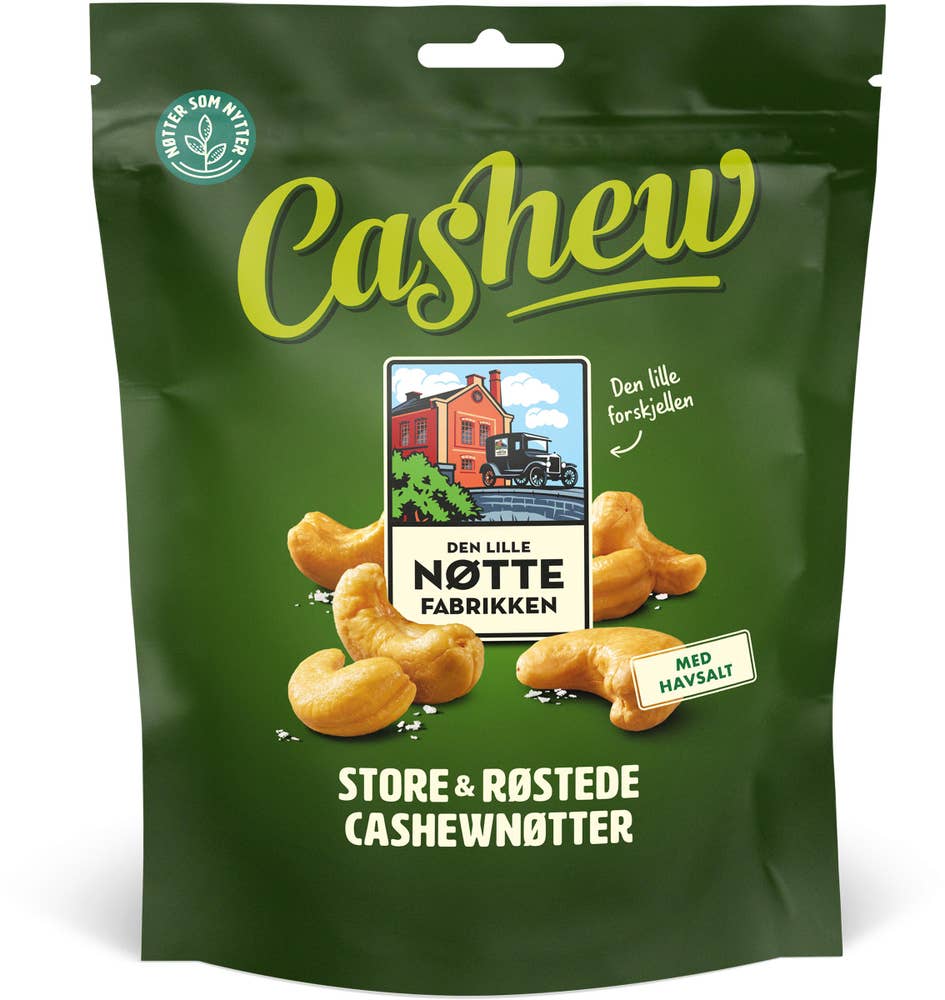 Den Lille Nöttefabrikken Cashewnötter Rostade & Saltade