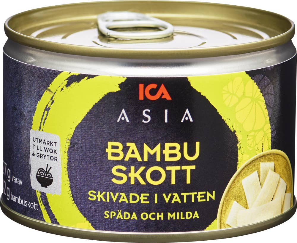 Ej sorterad Bambuskott skivade Ica Asia