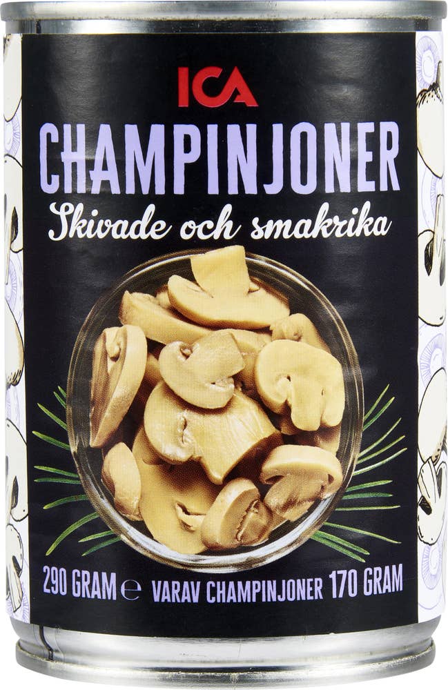 Ej sorterad Champinjoner Skivade Ica