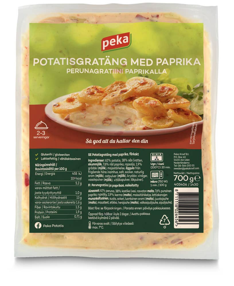 Peka Potatisgratäng med Paprika
