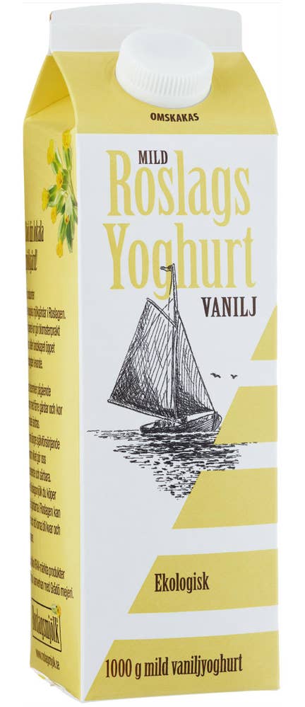 Roslagsmjölk Roslagsyoghurt Vanilj 3% EKO/KRAV