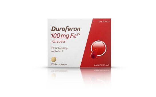 Duroferon 100 mg Fe2+, Järn(II)sulfatheptahydrat, depottablett, 100 st