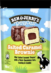 Ben & Jerry's Glass Salted Caramel Brownie Peaces 10-p