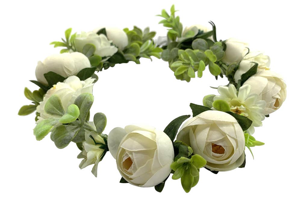 Hedlundgruppen Hårkrans med Vita Pioner