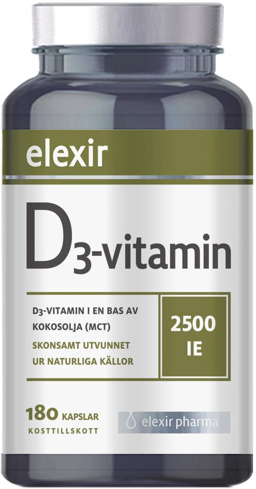 Elexir Pharma Elexir D3-vitamin 2500 IE 180-p Elexir Pharma
