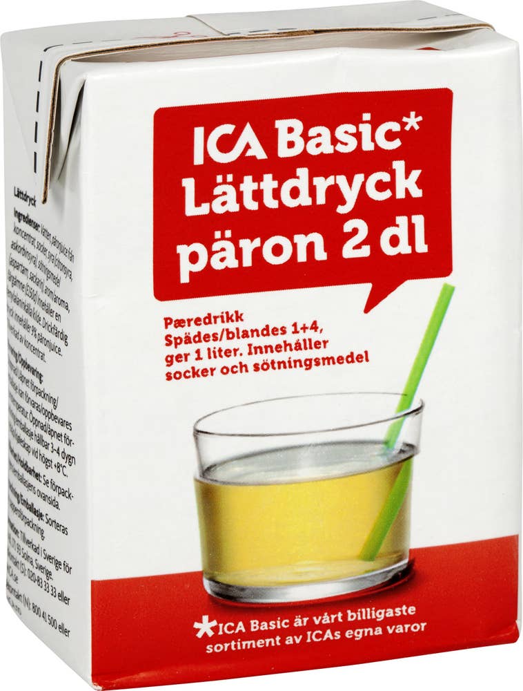 Ej sorterad Lättdryck Päron Ica Basic