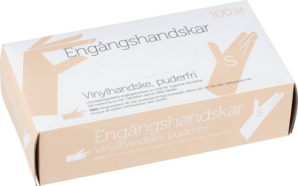 Fixa Engångshandskar Vinyl Puderfri S