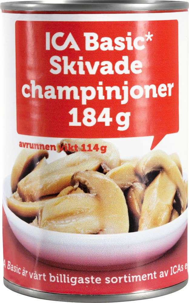 Ej sorterad Champinjoner Skiv Ica Basic