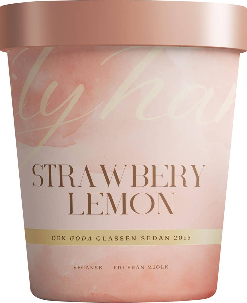 Vegansk Glass Strawberry Lemon