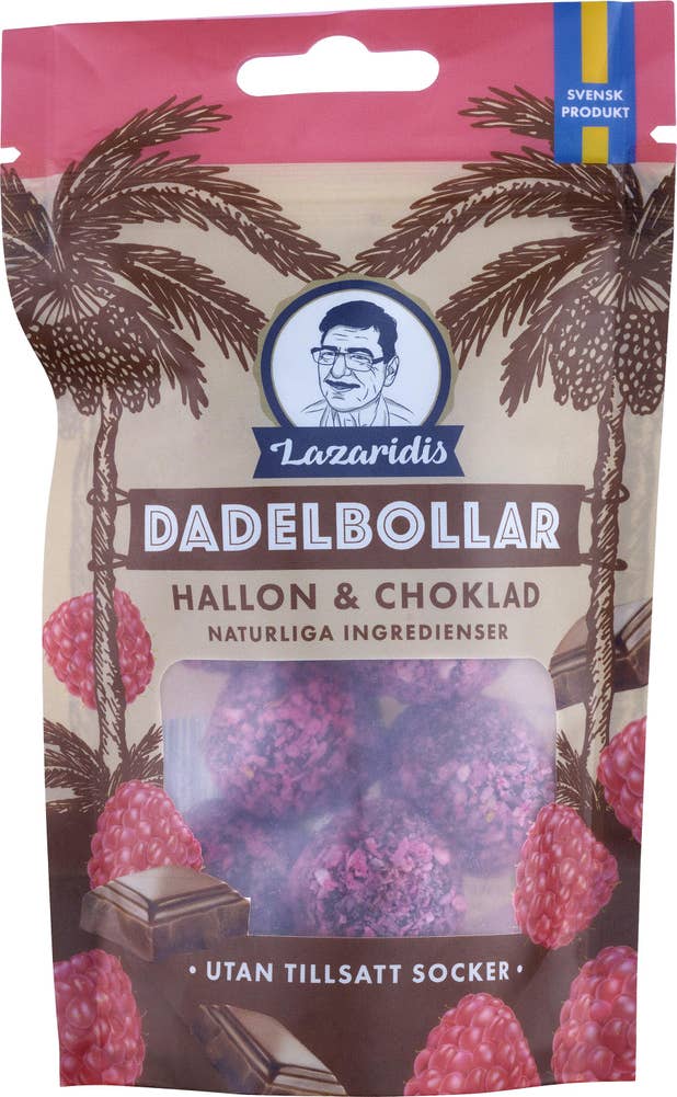 Lazaridis Dadelboll Hallon & Choklad