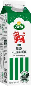 Arla Ko® Mellanmjölk Färsk 1,5%
