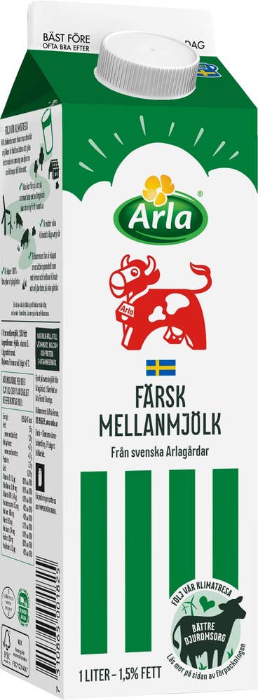 Arla Ko® Mellanmjölk Färsk 1,5%