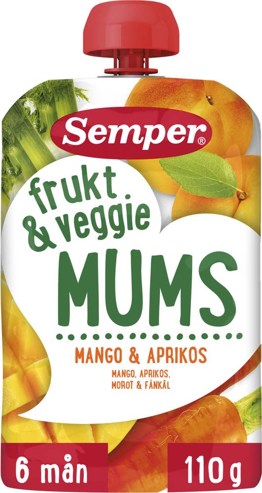 Semper Frukt & Veggie Mango & Aprikos 6M