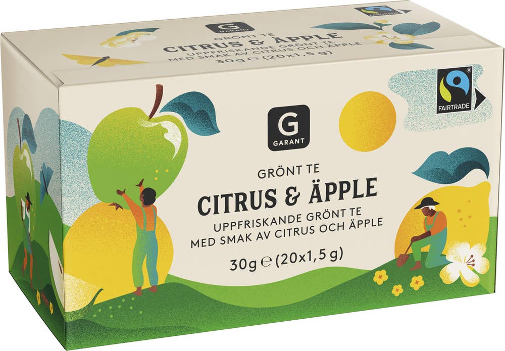 Garant Grönt Te Citrus & Äpple Fairtrade