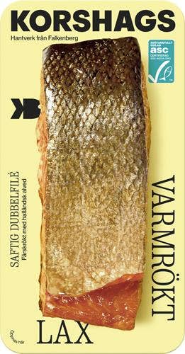 Korshags Varmrökt Lax Dubbelfilé ASC