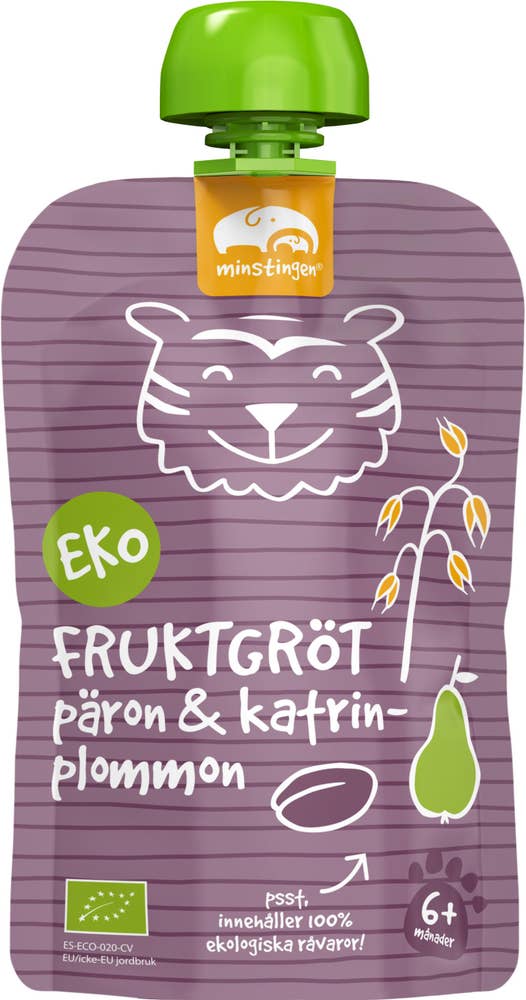 Minstingen Klämmis Fruktgröt Päron & Katrinplommon +6M EKO