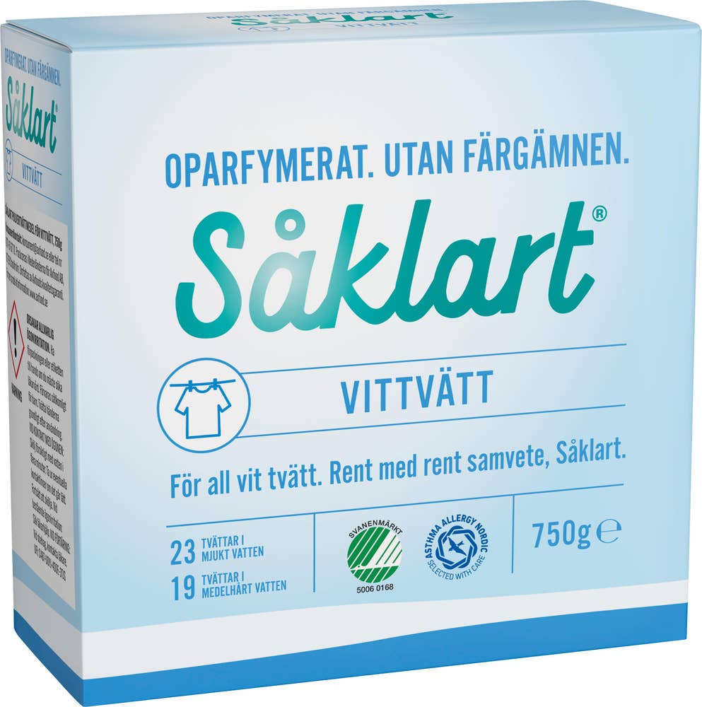 Såklart Tvättmedel Vit Oparfymerat