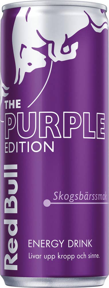 Red Bull Energidryck Purple Edition Skogsbär