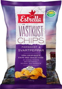 Estrella Chips Färskost & Svartpeppar