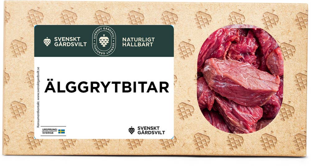 Svenskt Gårdsvilt Älggrytbitar Fryst 400g Svenskt Gårdsvilt