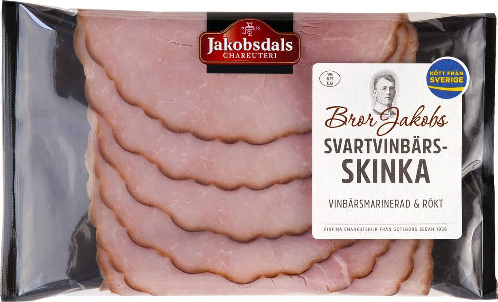 Jakobsdals Bror Jakobs Svartvinbärsskinka 120g Jakobsdal